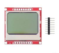 Module d'affichage LCD 84 x 48 pixels avec rétroéclairage blanc pour Nokia 5110 Compatible avec les microcontrôleurs AVR SPI MCS51 Faible consommation d'énergie Zone d'affichage claire pour A