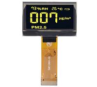 Module d'affichage LCD numérique 1,54 Pouces 128x64 SSD1309 Drive 24 Broches Kit d'accessoires Écran Clair et Lumineux Componts électroniques Flexibles à Monter soi-même (MRC128-2 Gelb)