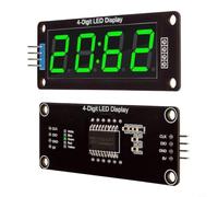 Module d'affichage LED 4 chiffres 0,56 pouces pour tm1637 pour Arduino | avec anode commune, interface de commande 5 V, 8 niveaux de gris, options rouge/vert/bleu/jaune/blanc