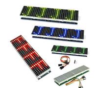 Module d'affichage LED 4 po avec microcontrôleur pour matrice Arduino, panneau de points 5 V avec interface en cascade pour projets électroniques de bricolage