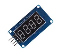 Module d'affichage LED Rouge 4 Chiffres 7 Segments, luminosité réglable, pour Panneau numérique
