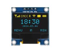 Module D'Affichage OLED 0,96 Pouce I2C IIC 128x64 SSD-1306 Écran LCD 3,3 V-5 V Bleu Jaune pour ESP32 ESP8266