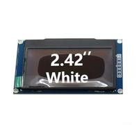 Module d'affichage OLED 2 42 pouces résolution 128 x 64 avec pilote SSD1309 prenant en charge I2C et interface pour divers projets électroniques (7 aiguilles blanches)