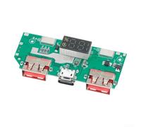 Module d'alimentation 5 V 3 A avec affichage numérique, carte d'alimentation USB à charge rapide pour projets de bricolage, compact et portable pour batterie pour chargeur 56 x 25 x 10 mm, vert