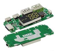 Module d'alimentation avec affichage numérique, double sortie USB 5 V/2,4 A, module de charge Boost pour batteries de 20 000 mAh, compact 68 x 27 x 9 mm (5 V2,4 A)