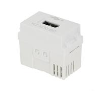 Module d'alimentation USB, 5 V 2,1 A, adaptateur de panneau de charge avec interrupteur pour téléphone portable, connecteur électrique ABS et métal, blanc, 2,4 x 3,6 cm (1 pièce)