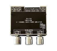 Module d'amplificateur Audio 2.1 canaux Bluetooth réglage continu 10 Sons Panneau d'amplificateur Audio pour systèmes de cinéma Maison et Amateurs d'audio Bricolage PCB Laiton ABS