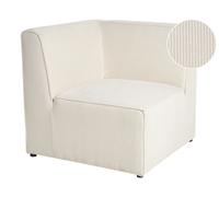 Module d'Angle 1 Place pour Canapé Élégant en Velours Côtelé Beige Lemvig