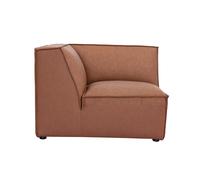 Module d'angle central pour canapé en cuir marron SPLIT