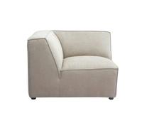 Module d'angle central pour canapé en tissu chenille beige SPLIT