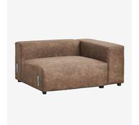 Module d'angle droit 135x113 cm avec accoudoir haut pour canapé modulaire Bruna