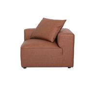 Module d'angle droit pour canapé en cuir marron FERGUS