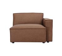 Module d'angle droit pour canapé en cuir marron SPLIT