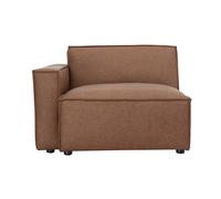 Module d'angle gauche pour canapé en cuir marron SPLIT