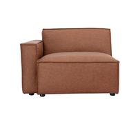 Module d'angle gauche pour canapé en cuir marron SPLIT