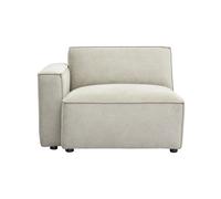 Module d'angle gauche pour canapé en tissu chenille beige SPLIT