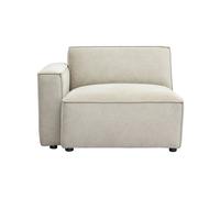 Module d'angle gauche pour canapé en tissu chenille beige SPLIT