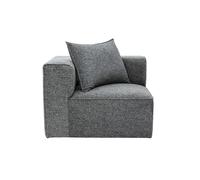 Miliboo Module d'angle Gauche pour canapé en Tissu chiné Gris foncé Kerry