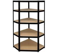 Module dangle pour étagère de stockage TOOLCRAFT TO-8701224 175 kg (l x H x P) 700 x 1800 x 700 mm métal (thermolaqué), MDF étamé par galvanisation noir (mat)