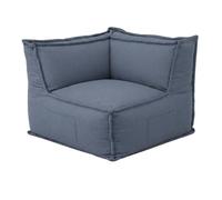 Module d'angle réversible pour canapé modulable - Effet lin - 90x90 cm - Bananair - Gris foncé