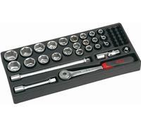 Module douilles et accessoires 1/2'' - 27 outils - SAM OUTILLAGE - 75-SH1M