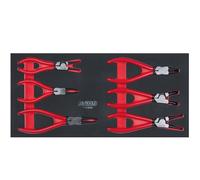 KS Tools Module de 6 pinces à circlips 713.5006 pour établi/servante, empreinte laser, noir