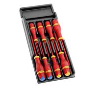 Facom Module de tournevis – 8 pièces, noir et rouge