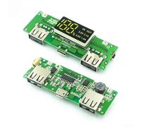 Module de banque d'alimentation double sortie USB 5 V 2,4 A avec écran LED Boîtier ABS pour le chargement d'appareils portables et les projets de bricolage d'énergie solaire (2 A 1 A)