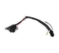 Module de bobine d'allumage compatible avec 4-Mix Moteur débroussailleuse tronçonneuse tondeuse à gazon, 2 trous espacement 33 mm, fil rouge noir 25 cm de long, pièce de rechange pour extérieur