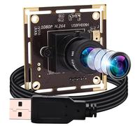 Module de caméra USB ELP 1080p Basse lumière pour Ordinateur avec Microphone, capteur d'image Couleur CMOS IMX323 2 MP, Objectif 3,6 mm, Plug and Play pour Windows, Linux et Mac OS