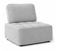 Module de canapé et fauteuil ALFIE en velours côtelé gris clair