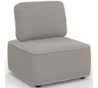 Module de canapé et fauteuil ALFIE en velours côtelé gris clair Gris clair