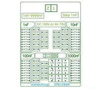 Module de capacité, pas programmables 1 nF, gamme 99999nF, parfait pour les tests d'ingénierie et l'éducation (tableau uniquement)