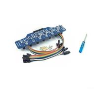 Module de capteur de ligne grise à 7 canaux avec résistances de garniture réglables et options LED blanches et rouges pour la navigation de véhicules robotiques et la résolution de labyrinthe