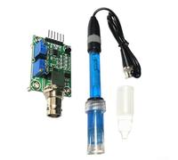 Module de capteur de pH pour Arduino avec sonde BNC PH électrode - Capteur régulateur de pH liquide pour eau et solutions, portée 0 à 14, alimentation 5 V (module + bleu)