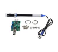 Module de capteur régulateur de pH et sonde BNC PH électrode compatible avec Arduino pour mesurer le pH en temps réel de différents liquides (module + noir)