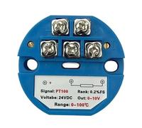 Module de capteur transmetteur de température Pt100, résistance thermique, sortie 4-20mA 0-10V(0-50degree 0-10V)