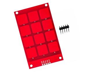 Module de capteurs tactiles capacitifs à 12 touches, clavier capacitif avec sortie de tension de 3, 3 V pour systèmes de contrôleur électronique, clavier