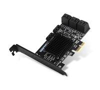 Module de Carte d'extension, Carte d'extension contrôleur PCI-E vers SATA3.0 Carte d'extension SATA3.0 8 Ports, Module de Carte PCI-E 1X 2X 4X 8X 16X 6,0 Gbps/3,0 Gbps/1,5 Gbps