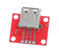 Module de charge 5 V avec connecteur femelle USB | 4 broches VCC, GND, D, D+ vers en-tête 0,11 pouce, pas de 2,54 mm, plastique, 2,62 x 2,29 cm, 1 planche, simple, casse