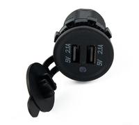 Module de charge double prise USB 12 V CBE CLine pour caravane, camping-car, camping-car avec couvercle étanche adapté pour les installations de véhicules 12 V et 24 V