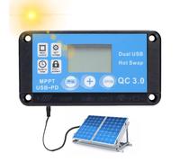 Module de chargeur photovoltaïque - Unité de stabilisation de tension intelligente, dispositif de distribution d'énergie à écran numérique | Adaptateur portatif d'énergie renouvelable pour le Camping