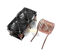 Module de chauffage par Induction ZVS 12V-48V 2500W, carte PCB, pilote Flyback avec bobine, Kit d'alimentation à double ventilateur,Contrôle précis de la température