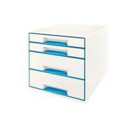 Module de classement 4 tiroirs format A4+ Wow Cube - Bleu