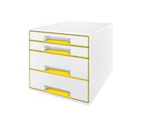 Module de classement 4 tiroirs format A4+ Wow Cube - Jaune
