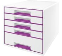 Module de classement 4 tiroirs format A4+ Wow Cube - Violet