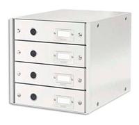 Module de classement 4 tiroirs WOW en carton recouvert de polypropylène. Coloris blanc G