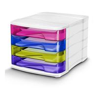 Module de classement - CEP - TONIC - Polystyrène - 4 tiroirs - Multicolore