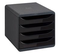 Module de classement Exacompta Big Box 4 tiroirs coffre noir - noir