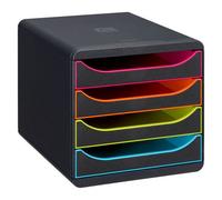 Module de classement Exacompta Big Box 4 tiroirs coffre noir - noir/assortis